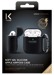 (O) Custodia di ricarica wireless per Apple AirPods in morbido silicone gel, nero satinato