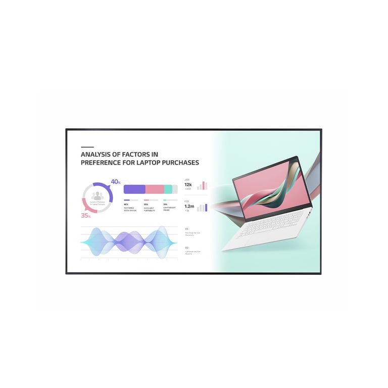 LG 86UH5J-H Écran d'affichage dynamique Écran plat de signalisation numérique 2,18 m (86 ) IPS Wifi 500 cd/m² 4K Ultra HD Noir WebOS 24/7 - Neuf