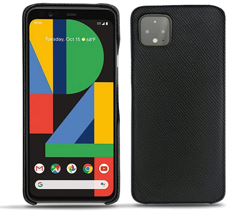 Coque cuir Google Pixel 4 XL - Coque arrièreNoir