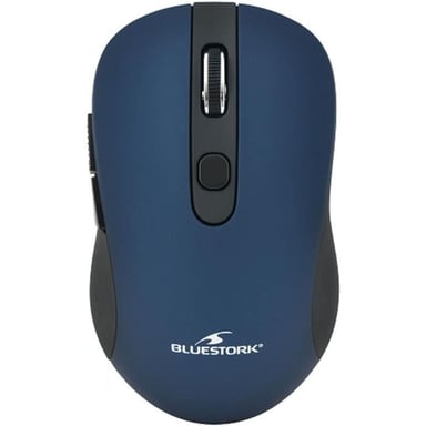 Ratón inalámbrico Bluestork Office60 (Negro/Azul)
