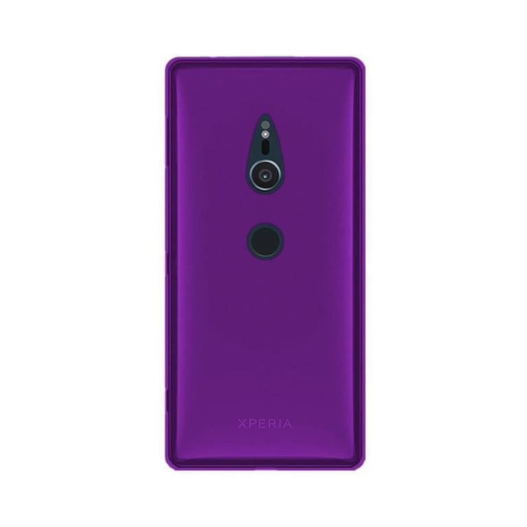 Coque silicone unie compatible Givré Violet Sony Xperia XZ2