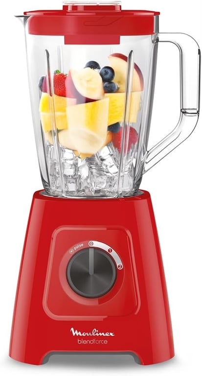 PHILIPS Blender &eacute;lectrique 2 L 600 W rouge avec glace pil&eacute;e - Neuf