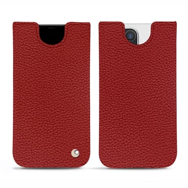 Pochette cuir Apple iPhone 13 Pro Max - Pochette - Rouge - Cuir grainé