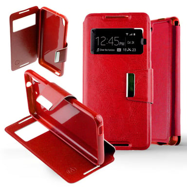 Etui Folio compatible Rouge HTC Desire 626