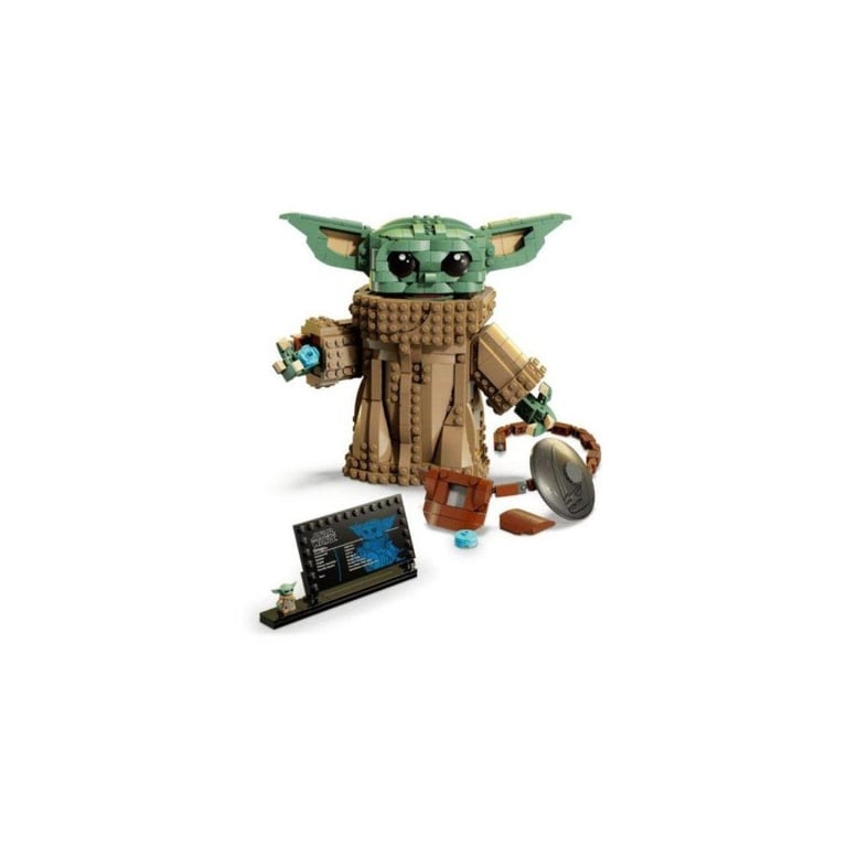 Set de construction LEGO Star Wars Grogu (Apprenti du Mandalorien) 75446 modèle à exposer avec figurine, accessoires et support noir - Neuf