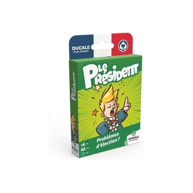 Plaud Jeu de cartes Grimaud Le Président petit c portable 2-6 joueurs vert - vue 1