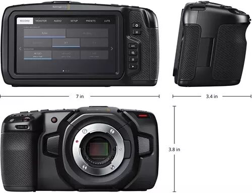 Caméscope Blackmagic Pocket Cinema Camera 4K – Capteur 4/3, 13 Diaphragmes - vue 3