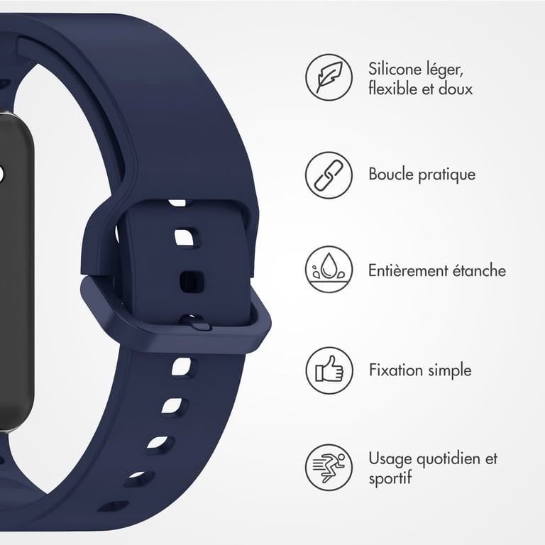 imoshion Bracelet silicone pour Samsung Galaxy Fit 3 - Bleu foncé - Neuf