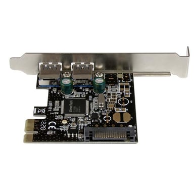 StarTech.com Adaptador Tarjeta Controladora PCI Express PCI-E 2 Puertos USB 3.0 con Alimentación SATA