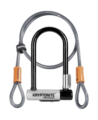 Antifurto a U Kryptonite Kryptolok Mini-7 Sistema di bloccaggio sicuro Nero