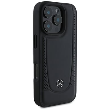 Funda Mercedes para iPhone 16 Pro 6.3'' negro funda dura Cuero Urbano