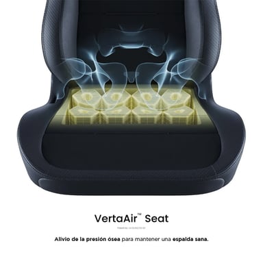 Chaise gaming Vertagear SL3800 HygennX Carbon Black – Ergonomie avancée, soutien lombaire ContourMax™, assise ventilée VertaAir™, tissu anti-odeurs nanotechnologie