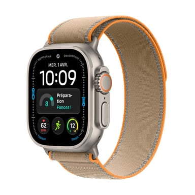Apple Watch Ultra 4 (GPS + Cellular) Caja de 49 mm de Titanio Natural con correa Trail Loop Arena - S/M