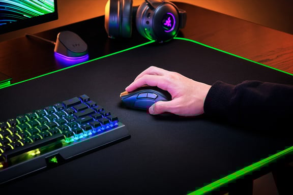 Razer Naga V2 Pro ratón Juego mano derecha RF Wireless + Bluetooth + USB Type-C Óptico 30000 DPI
