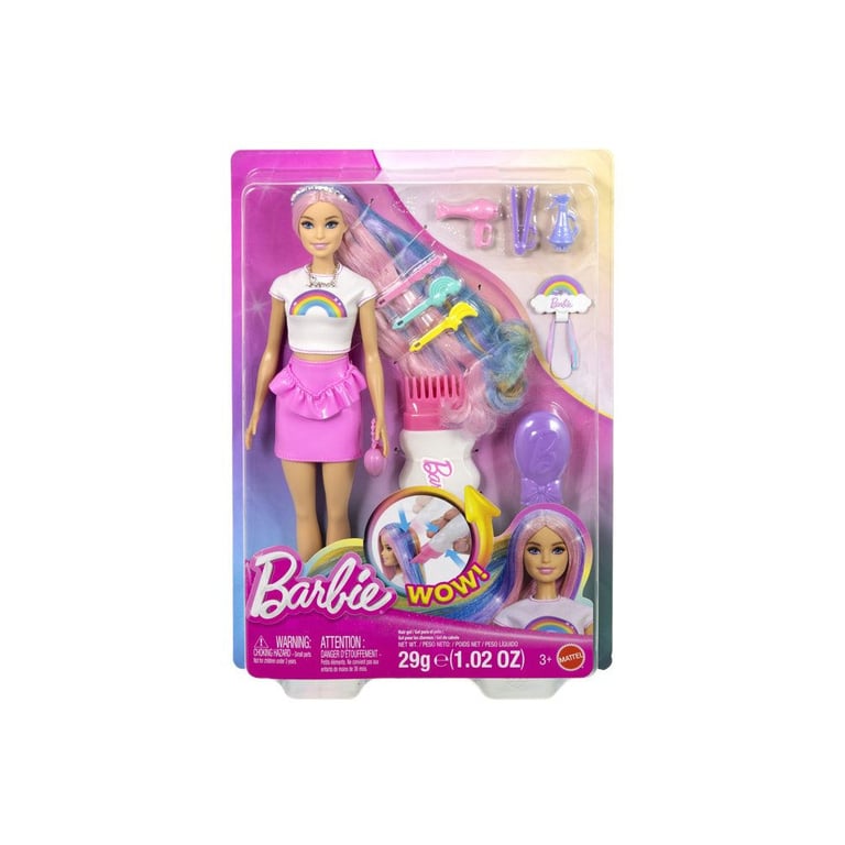 Poupée Barbie JJP07 – Chevelure Arc-en-Ciel avec 12 Accessoires - vue 9