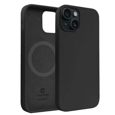 Cover MagSafe in silicone per iPhone 15 Plus con anello magnetico