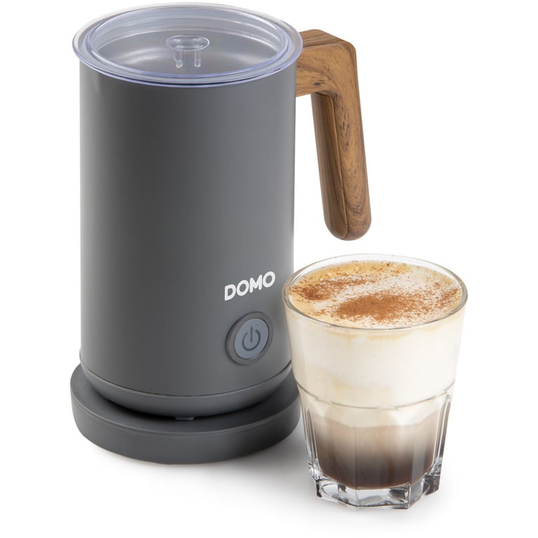 Mousseur a lait - DOMO - DO745MF - 500 W - 150 ml - Socle 360° - Gris/Bois - Neuf