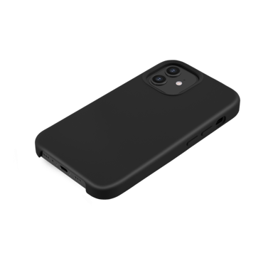 Funda de gel de silicona suave para iPhone 12 mini, negro satinado