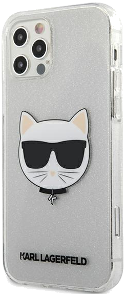 Étui Karl Lagerfeld pour iPhone 12 Pro Max 6.7" Silver Glitter Choupette