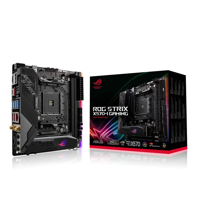 ASUS ROG Strix X570-I Gaming AMD X570 Emplacement AM4 mini ITX - Neuf