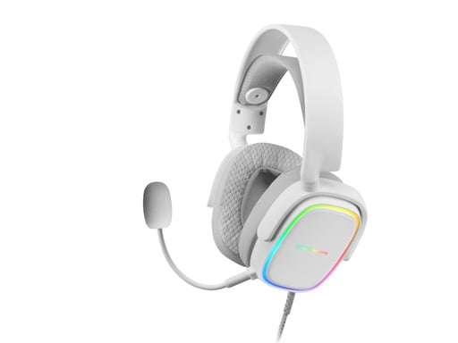 Mars Gaming MHAX Blanco, Auriculares Gaming RGB, Micrófono Extraíble, HiFi, Compatibilidad Multiplataforma
