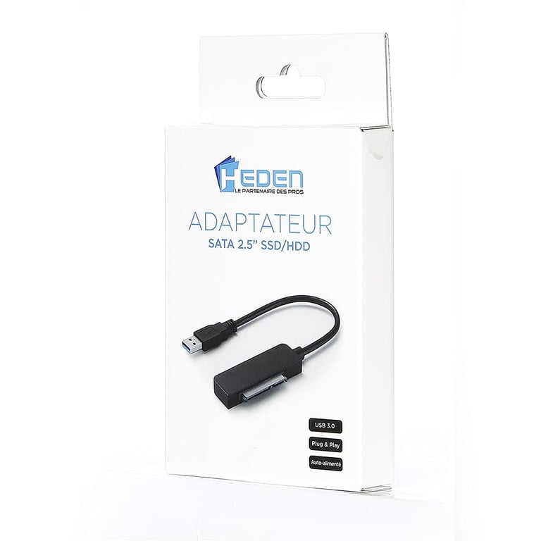 Adaptateur HDDSSD 2.5'' HEDEN USB3.0 SATA Neuf - vue 2