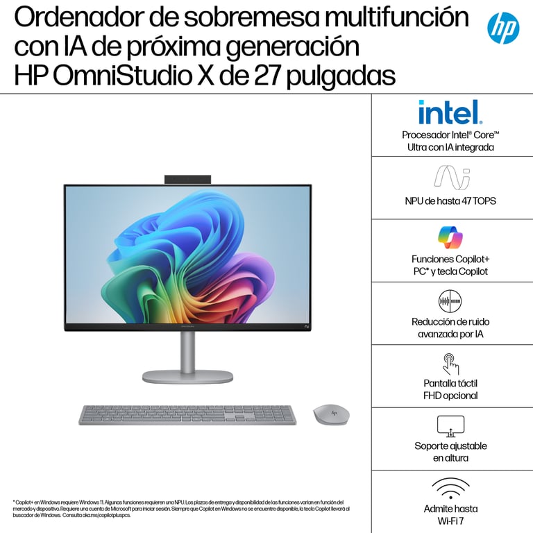 HP OmniStudio X All in One 27 cs1001ns Intel Core Ultra 5 /1TB SSD/ - vue 3