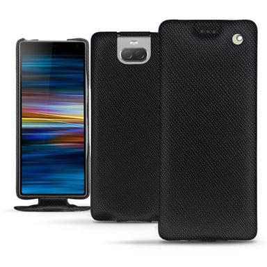 Housse cuir Sony Xperia 10 Plus -  - Noir - Cuir saffiano