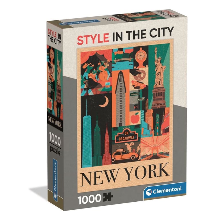 Puzzle Clementoni Style in the City New York 1000 pièces 70 x 50 cm Orange - Neuf