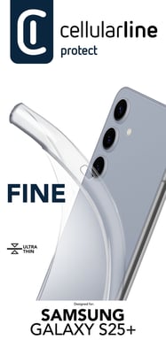 Custodia in gomma morbida ultra sottile per Galaxy S25+ di Cellularline Fine