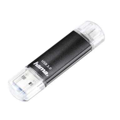 Unidad flash USB ''Laeta Twin'', USB 3.0, 256 GB, 40 MB/s, negra