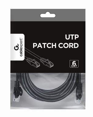 Gembird PP6U-5M câble de réseau Noir Cat6 U/UTP (UTP)