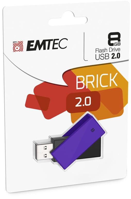 Emtec C350 Brick 2.0 lecteur USB flash 8 Go USB Type A Neuf - vue 2