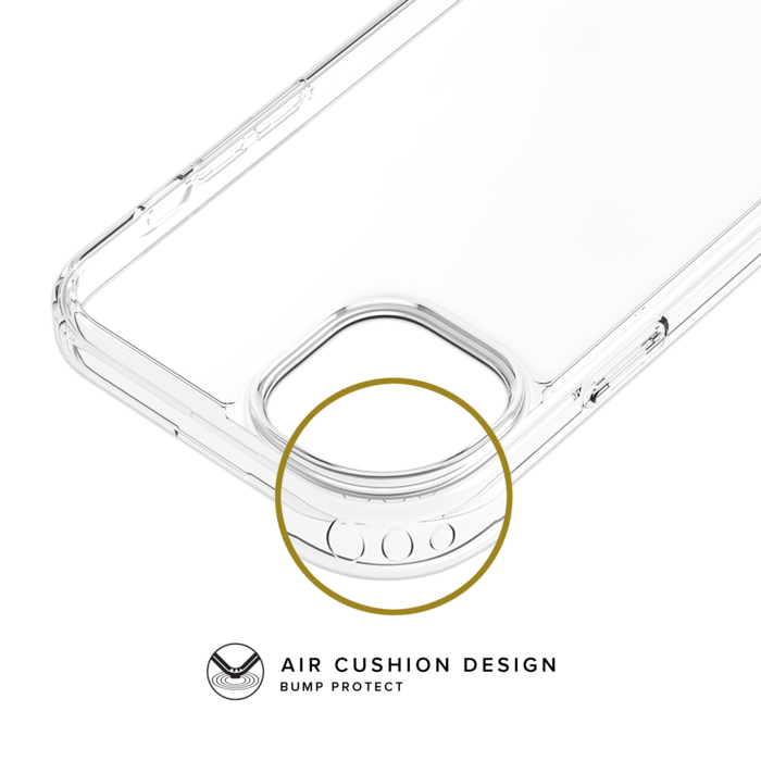 Coque hybride invisible pour Apple iPhone 15 Plus, Transparente