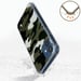 Coque pour iPhone 12 et 12 Pro avec Dragonne Motif Camouflage Vert
