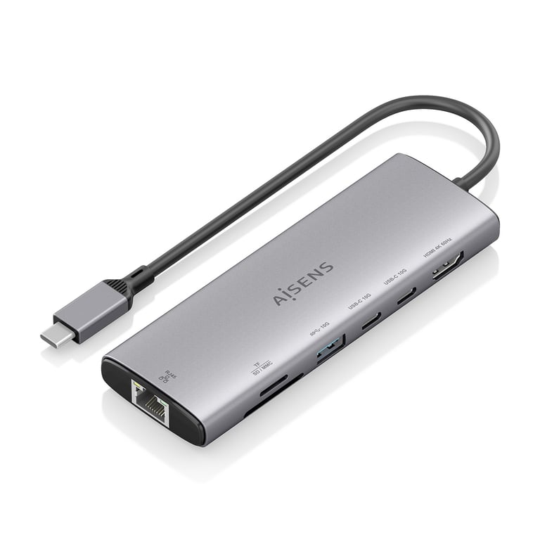 AISENS ASUC 7P032 GR station d'accueil Avec fil USB 3.2 Gen 1 3.1 Gen 1 Type C Neuf