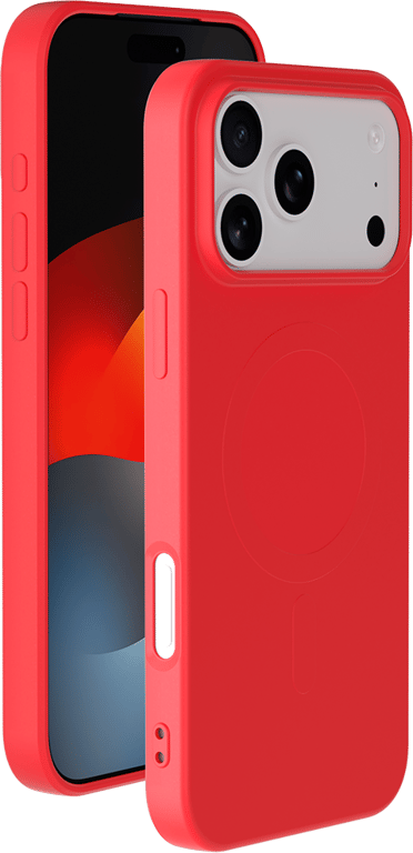 BIGBEN Coque MagSafe pour iPhone 17 Pro Max Silicone Rouge  - Neuf