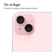 imoshion Lot de 2 protections d'objectif de caméra pour Apple iPhone 15 / 15 Plus - Pink