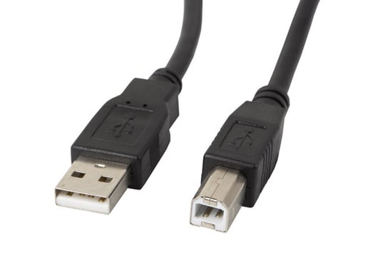 Lanberg CA-USBA-11CC-0010-BK câble USB USB 2.0 1 m USB B Noir - Neuf