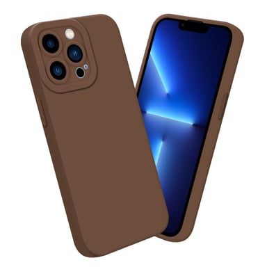Coque pour Apple iPhone 13 PRO en FLUID MARRON Housse de protection Étui en silicone TPU flexible