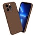 Coque pour Apple iPhone 13 PRO en FLUID MARRON Housse de protection Étui en silicone TPU flexible