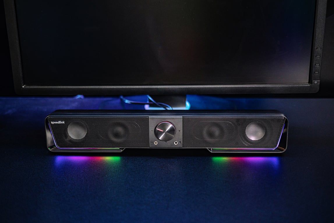 Barre de Son SPEEDLINK GRAVITY RGB SL-830200-BK – 6W, Bluetooth, Éclairage RVB - vue 3