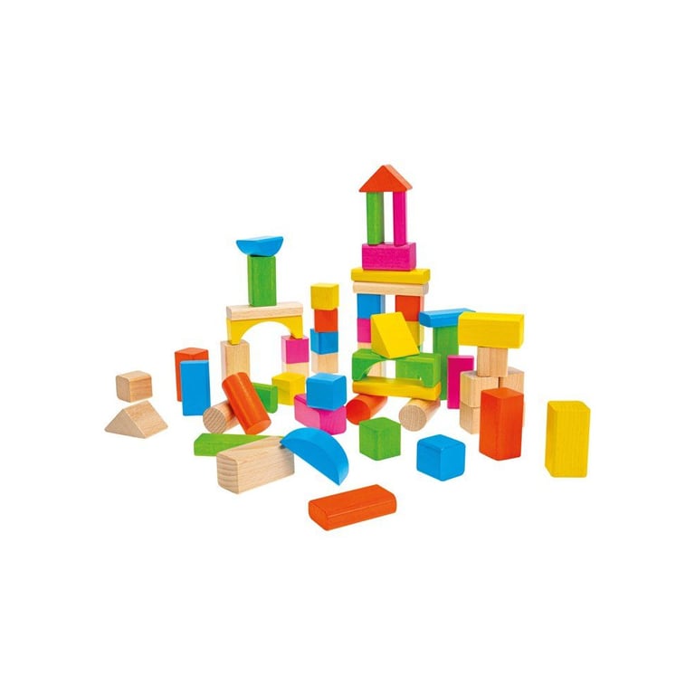 HEROS Blocs de construction en bois colorés 100 % certifié FSC® 60 pièces Dès - vue 4