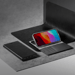 Diarycase 2.0 Funda de piel auténtica con soporte magnético para Apple iPhone 15 Pro, negro medianoche