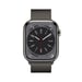 Watch Series 8 OLED 45 mm - Boîtier en Acier inoxydable Graphite - GPS + Cellular - Bracelet Milanais - Graphite