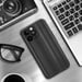 Coque pour Apple iPhone 12 PRO en Brushed Noir Housse de protection Étui en silicone TPU flexible au design brossé