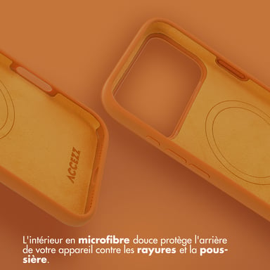 Accezz Coque Liquid Silicone avec MagSafe pour Samsung Galaxy S26 Plus - Orange