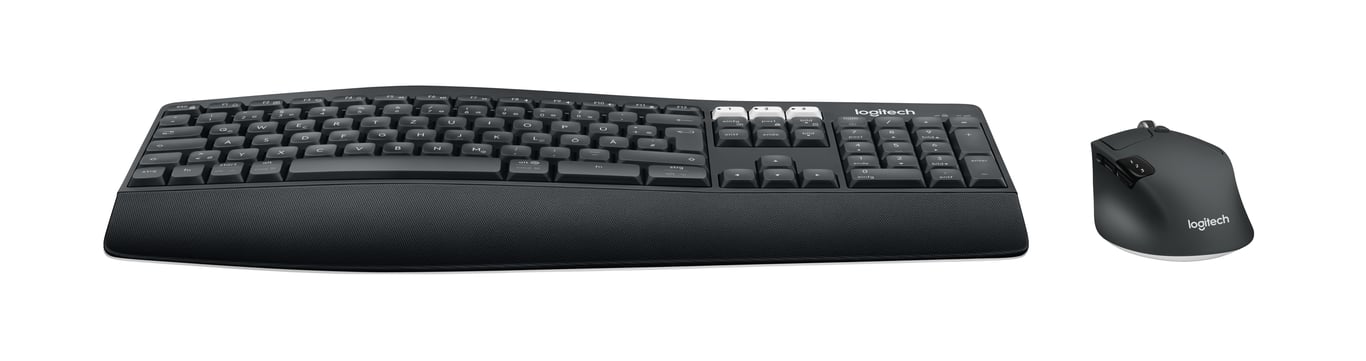 Logitech 920-008221 clavier Souris incluse Universel RF sans fil + Bluetooth QWERTZ Allemand Noir - Neuf