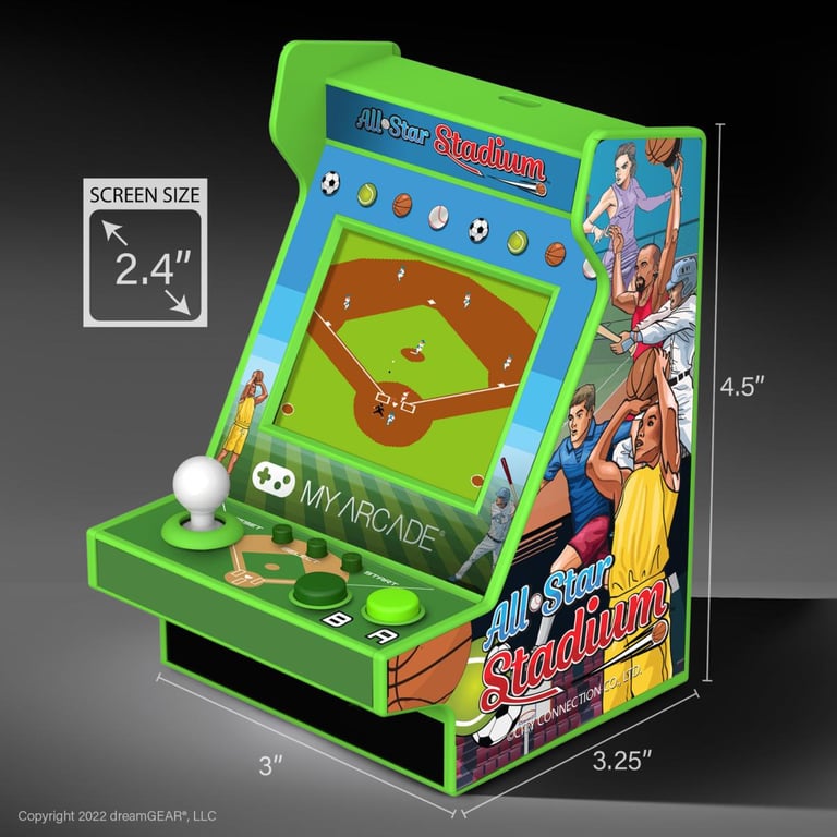 Console rétrogaming My Arcade Nano Player Portable Retro Arcade All Star Stadium - vue 3