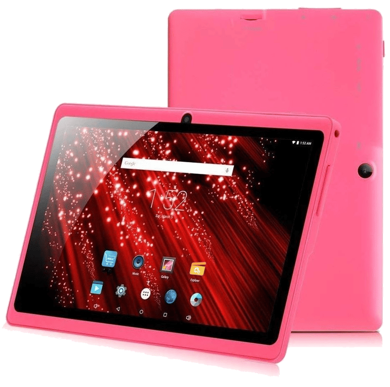 Tablette Tactile Android 4.4 Kitkat 7 Pouces Dual Core 4Go Dual Cam Flash Rose Plastique YONIS